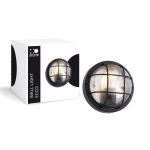 D'Lite Wandleuchte Ecco Schwarz Rund | IP54 - Geeignet für 1x E27
