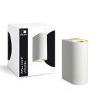 D'Lite Applique Murale Vossem Long Aluminium Blanc Up & Down| IP54 - Convient Pour 2x GU10