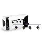 D'Lite Plafonnier Trop Métal Sablonneux Noir| Convient Pour 4x GU10